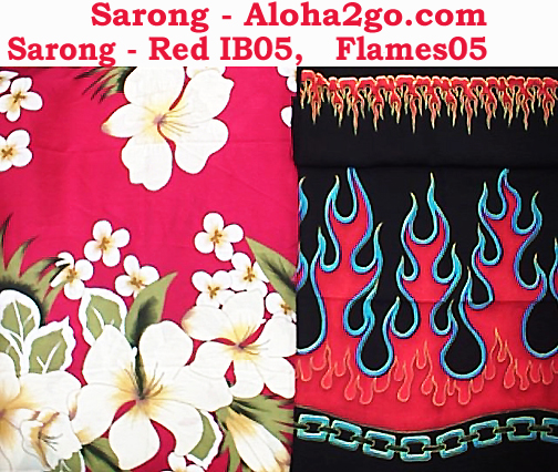 hawaiian Sarongs, hawaiian pareau with long or short style - aloha2go.com